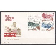 España Spain 2560/62 1980 Utilice Transportes Colectivos SPD Sobre Primer Día