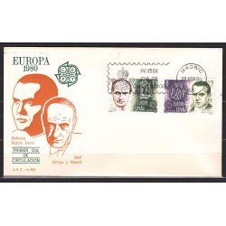 España Spain 2568/69 1980 Europa SPD Sobre Primer Día España Spain 2568/69 1980 Europa SPD Sobre Primer Día