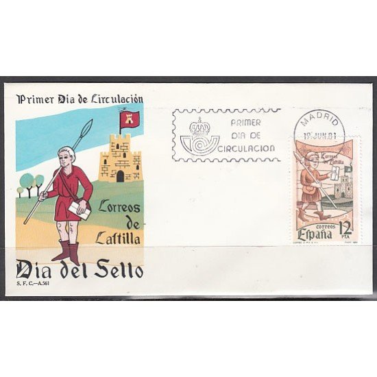 España Spain 2621 1981 Día del Sello SPD Sobre Primer Día España Spain 2621 1981 Día del Sello SPD Sobre Primer Día