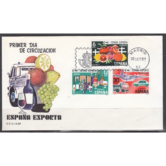 España Spain 2626/28 1981 España exporta SPD Sobre Primer Día