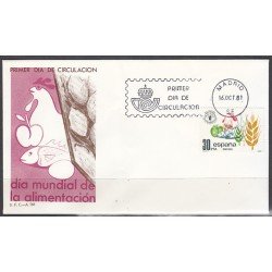 España Spain 2629 1981 Día mundial de la Alimentación SPD Sobre Primer Día