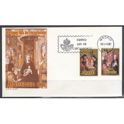 España Spain 2633/34 1981 Navidad SPD Sobre Primer Día
