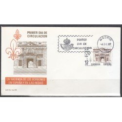 España Spain 2642 1981 La Hacienda de los Borbones en España y en las Indias SPD Sobre Primer Día