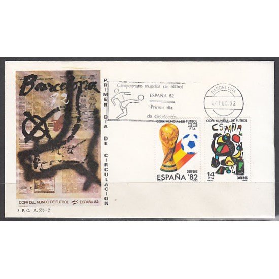España Spain 2644/45 1982 Mundial de Fútbol España 82 SPD Sobre Primer Día