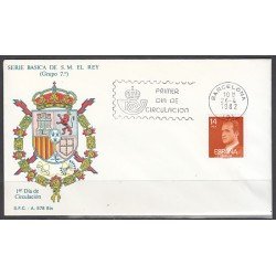 España Spain 2650 1982 Juan Carlos SPD Sobre Primer Día