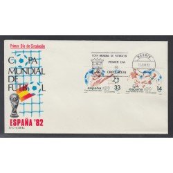 España Spain 2661/62 1982 Copa Mundial Fútbol SPD Sobre Primer Día
