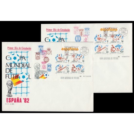 España Spain 2664/65 1982 Copa Mundial de Fútbol SPD Sobre Primer Día