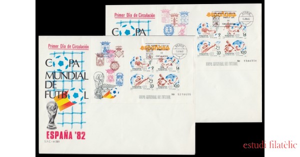 FDC Espagne 23.6.1982 – Coupe Du Monde Foot : Italie 1 - Cameroun 1