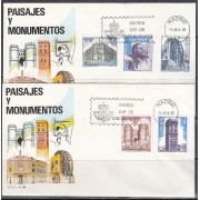 España Spain 2676/80 1982 Paisajes y Monumentos SPD Sobre Primer Día