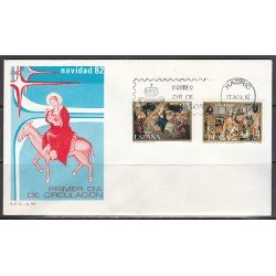 España Spain 2681/82 1982 Navidad SPD Sobre Primer Día