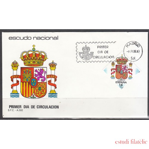 España Spain 2685 1983 Escudo de España SPD Sobre Primer Día
