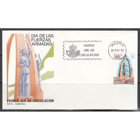 España Spain 2710 1983 Día de las Fuerzas Armadas SPD Sobre Primer Día España Spain 2710 1983 Día de las Fuerzas Armadas SPD Sobre Primer Día