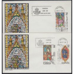España Spain 2721/23 1983 Vidrieras artísticas SPD Sobre Primer Día