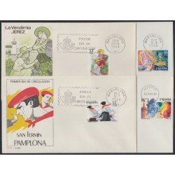 España Spain 2744/47 1984 Grandes Fiestas populares españolas SPD Sobre Primer Día