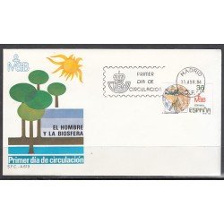 España Spain 2748 1984 El hombre y la biosfera SPD Sobre Primer Día