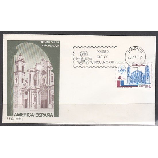España Spain 2782 1985 América España Espamer 85 SPD Sobre Primer Día España Spain 2782 1985 América España Espamer 85 SPD Sobre Primer Día