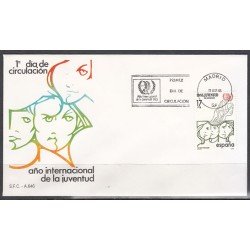 España Spain 2787 1985 Año Internacional de la Juventud SPD Sobre Primer Día