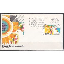España Spain 2793 1985 Día Mundial del Medio ambiente SPD Sobre Primer Día España Spain 2793 1985 Día Mundial del Medio ambiente SPD Sobre Primer Día