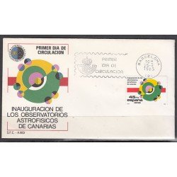 España Spain 2802 1985 Inauguración de los Observatorios astrofísicos de Canarias SPD Sobre Primer Día España Spain 2802 1985 Inauguración de los Observatorios astrofísicos de Canarias SPD Sobre Primer Día