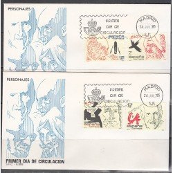 España Spain 2806/09 1985 Personajes SPD Sobre Primer Día España Spain 2806/09 1985 Personajes SPD Sobre Primer Día