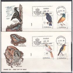España Spain 2820/23 1985 Pájaros SPD Sobre Primer Día España Spain 2820/23 1985 Pájaros SPD Sobre Primer Día