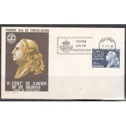 España Spain 2824 1985 II Centenario de la muerte de Xavier María de Munive. Conde de Peñaflorida SPD Sobre Primer Día España Spain 2824 1985 II Centenario de la muerte de Xavier María de Munive. Conde de Peñaflorida SPD Sobre Primer Día