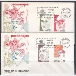España Spain 2853/56 1986 Personajes SPD Sobre Primer Día España Spain 2853/56 1986 Personajes SPD Sobre Primer Día