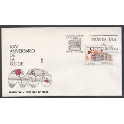 España Spain 2874 1987 XXV Aniversario de la OCDE SPD Sobre Primer Día España Spain 2874 1987 XXV Aniversario de la OCDE SPD Sobre Primer Día