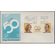 España Spain 2927/28 1988 L Aniversario del Natalicio de SSMM los Reyes de España SPD Sobre Primer Día