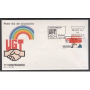 España Spain 2948 1988 I Centenario de UGT SPD Sobre Primer Día