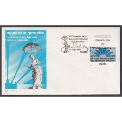 España Spain 2951 1988 I Centenario de la Expo Universal de Barcelona SPD Sobre Primer Día España Spain 2951 1988 I Centenario de la Expo Universal de Barcelona SPD Sobre Primer Día