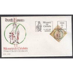 España Spain 2960 1988 II Centenario - Milenario Catalunya SPD Sobre Primer Día España Spain 2960 1988 II Centenario - Milenario Catalunya SPD Sobre Primer Día