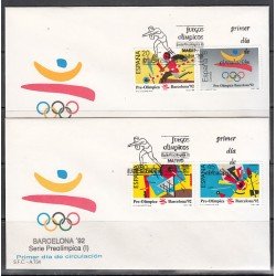 España Spain 2963/66 1988 Barcelona 92 I Serie Pre-Olímpica SPD Sobre Primer Día España Spain 2963/66 1988 Barcelona 92 I Serie Pre-Olímpica SPD Sobre Primer Día