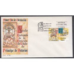 España Spain 2975 1988 VI Centenario de la creación del título Príncipe de Asturias SPD Sobre Primer Día España Spain 2975 1988 VI Centenario de la creación del título Príncipe de Asturias SPD Sobre Primer Día