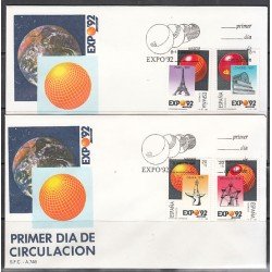 España Spain 2990/93 1989 Expo Universal de Sevilla Exposiciones Universales 92 SPD Sobre Primer Día España Spain 2990/93 1989 Expo Universal de Sevilla Exposiciones Universales 92 SPD Sobre Primer Día