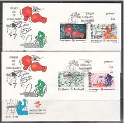 España Spain 2994/97 1989 Barcelona 92 II Serie Pre-Olímpica SPD Sobre Primer Día España Spain 2994/97 1989 Barcelona 92 II Serie Pre-Olímpica SPD Sobre Primer Día
