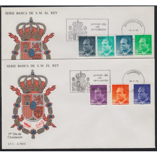 España Spain 3001/07 1989 SM Don Juan Carlos I SPD Sobre Primer Día España Spain 3001/07 1989 SM Don Juan Carlos I SPD Sobre Primer Día