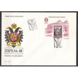 España Spain 3012 1989 Exposición Filatélica Nacional Exfilna 89 SPD Sobre Primer Día España Spain 3012 1989 Exposición Filatélica Nacional Exfilna 89 SPD Sobre Primer Día