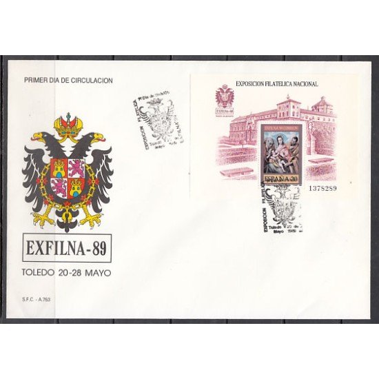 España Spain 3012 1989 Exposición Filatélica Nacional Exfilna 89 SPD Sobre Primer Día