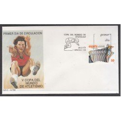 España Spain 3023 1989 V Copa del mundo de Atletismo SPD Sobre Primer Día España Spain 3023 1989 V Copa del mundo de Atletismo SPD Sobre Primer Día