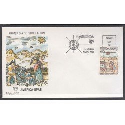 España Spain 3035 1989 America UPAE Pueblos Precolombinos Usos y Costumbres SPD Sobre Primer Día España Spain 3035 1989 America UPAE Pueblos Precolombinos Usos y Costumbres SPD Sobre Primer Día