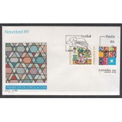 España Spain 3036/37 1989 Navidad SPD Sobre Primer Día España Spain 3036/37 1989 Navidad SPD Sobre Primer Día
