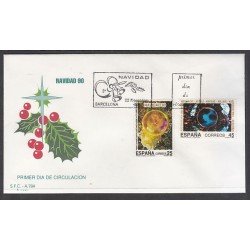 España Spain 3084/85 1990 Navidad SPD Sobre Primer Día