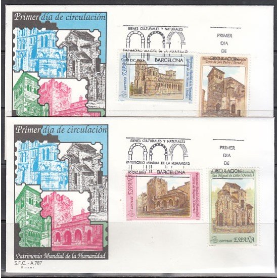 España Spain 3092/95 1990 Bienes Culturales y Naturales Patrimonio Mundial de la Humanidad Patrimonio SPD Sobre Primer Día España Spain 3092/95 1990 Bienes Culturales y Naturales Patrimonio Mundial de la Humanidad Patrimonio SPD Sobre Primer Día