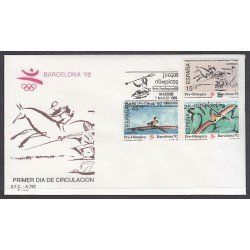 España Spain 3104/06 1991 Barcelona 92 VI Serie Pre-Olímpica SPD Sobre Primer Día