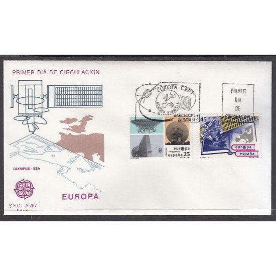 España Spain 3116/17 1991 Europa Espacial SPD Sobre Primer Día España Spain 3116/17 1991 Europa Espacial SPD Sobre Primer Día