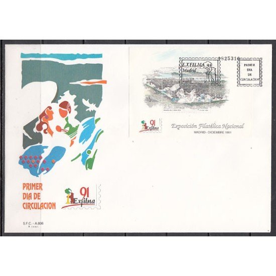 España Spain 3145 1991  Exposición Filatélica Nacional Exfilna SPD Sobre Primer Día