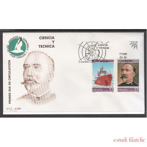 España Spain 3150/51 1991 Ciencias y técnica SPD Sobre Primer Día