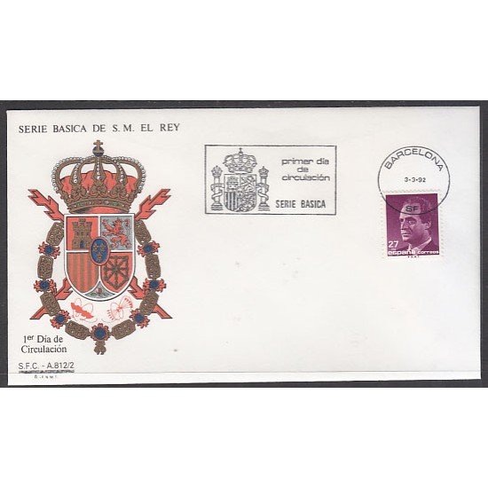 España Spain 3156 1992 SM Don Juan Carlos I SPD Sobre Primer Día España Spain 3156 1992 SM Don Juan Carlos I SPD Sobre Primer Día