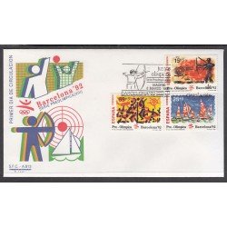España Spain 3157/59 1992 Barcelona 92 VIII Serie Pre-Olímpica SPD Sobre Primer Día España Spain 3157/59 1992 Barcelona 92 VIII Serie Pre-Olímpica SPD Sobre Primer Día